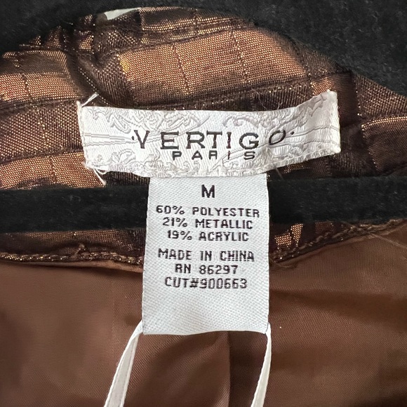 NWT Vertigo Paris Amelia Metallic Coat in Bronze - Picture 11 of 11